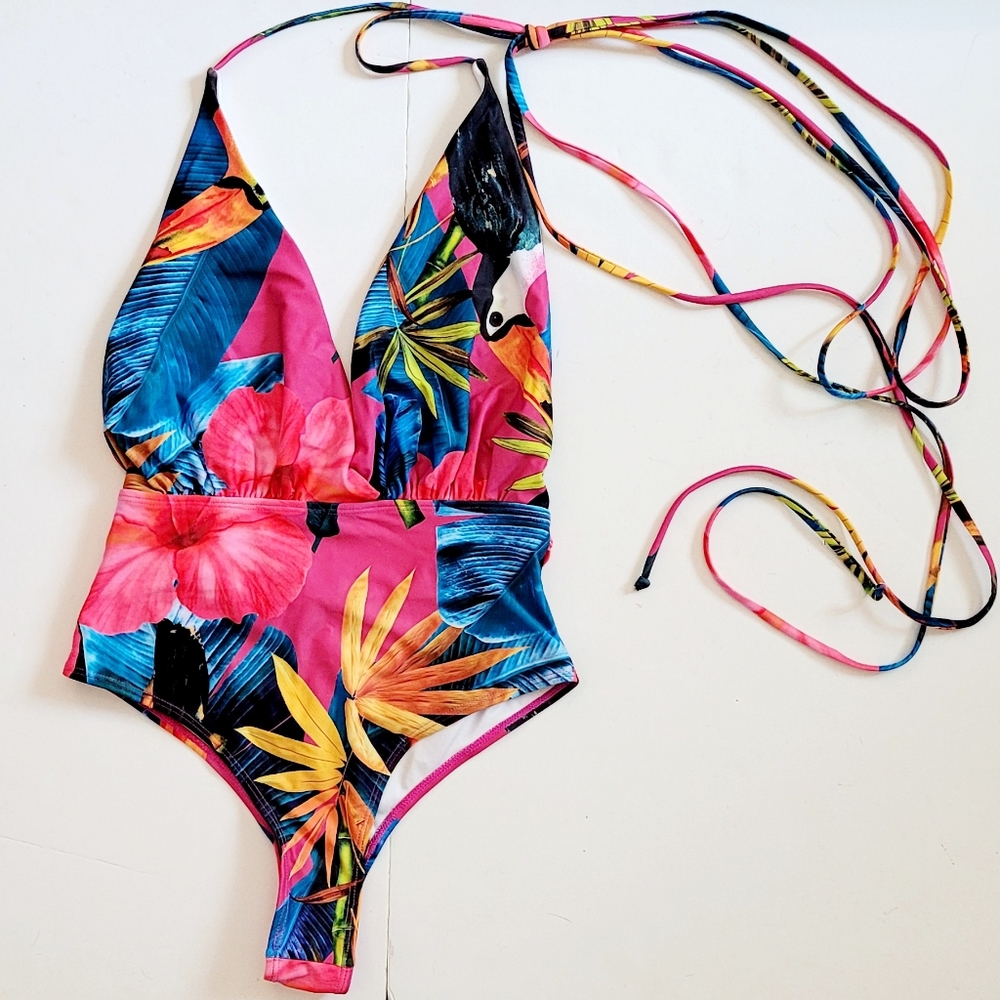 NWOT Tropical one-piece